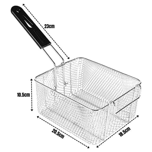 Cesta Para Freír Acero Inoxidable - Cestillo Freidora Con Mango Para Barbacoa Y Cocina