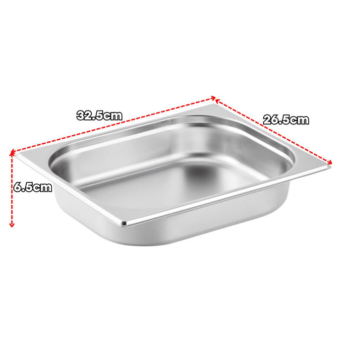 Bandeja GN Pan de Acero Inoxidable 1/2x65mm H5409