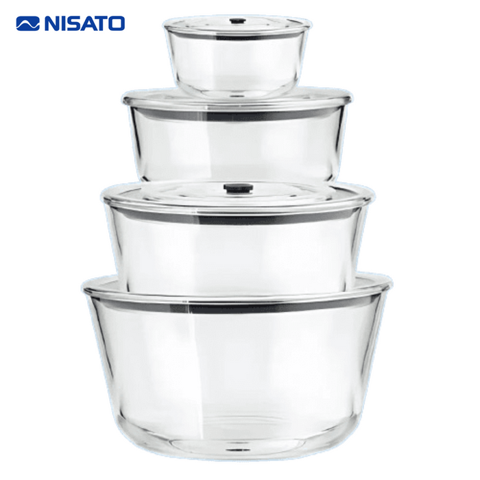 Set de 4 Piezas de Toppers de Vidrio Nisato NTW-8GSRD50