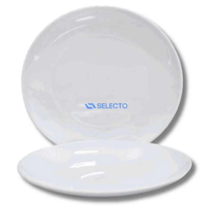 Plato Redondo de Melamina Blanco 11" BG-33006-11W