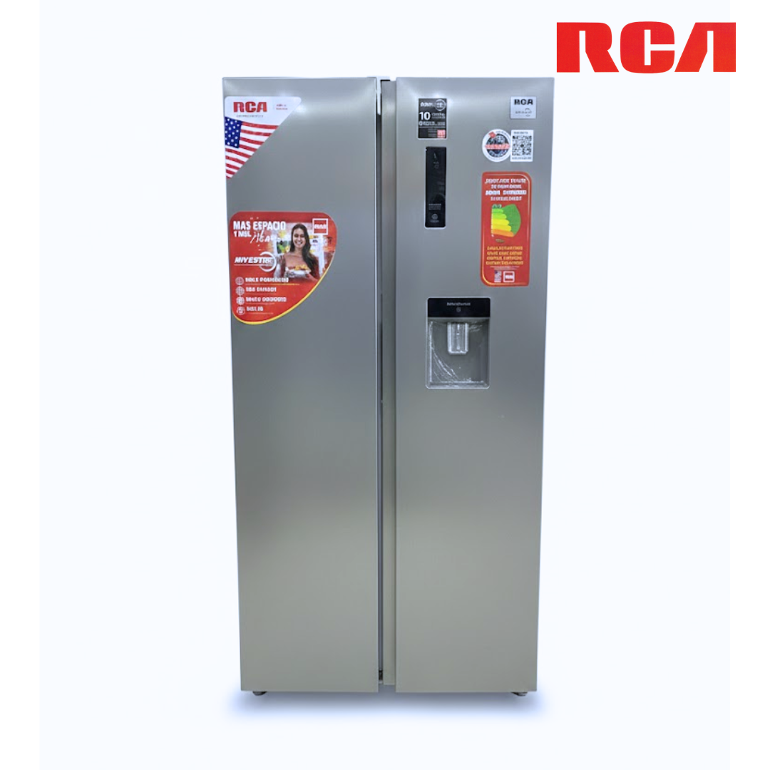 Refrigeradora 15p3 con Dispensador de Agua Inverter Acero Inoxidable RCA RCSS158INVWD