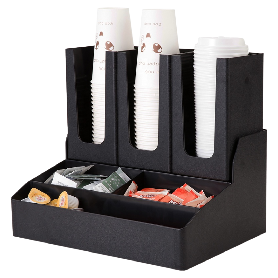 Organizador de Vasos Plástico Negro HVB40034