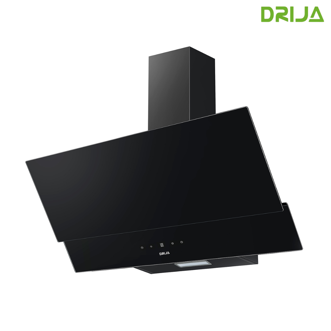 Extractor de Grasa Vidrio Templado Negro Rectangulo 90 Black Drija