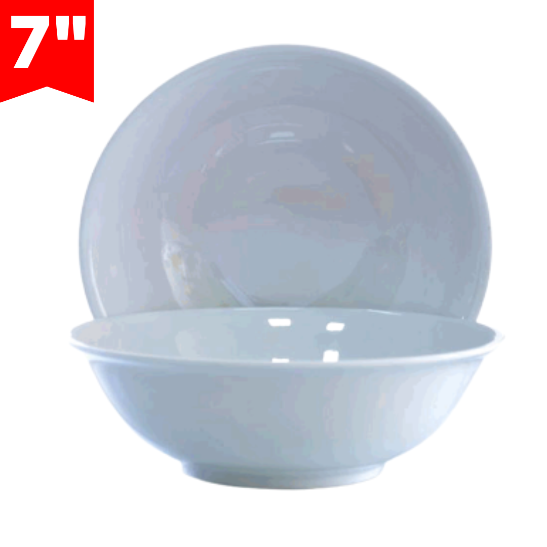 Bowl de Melamina Blanco 7" BG-207H-7W Plato.