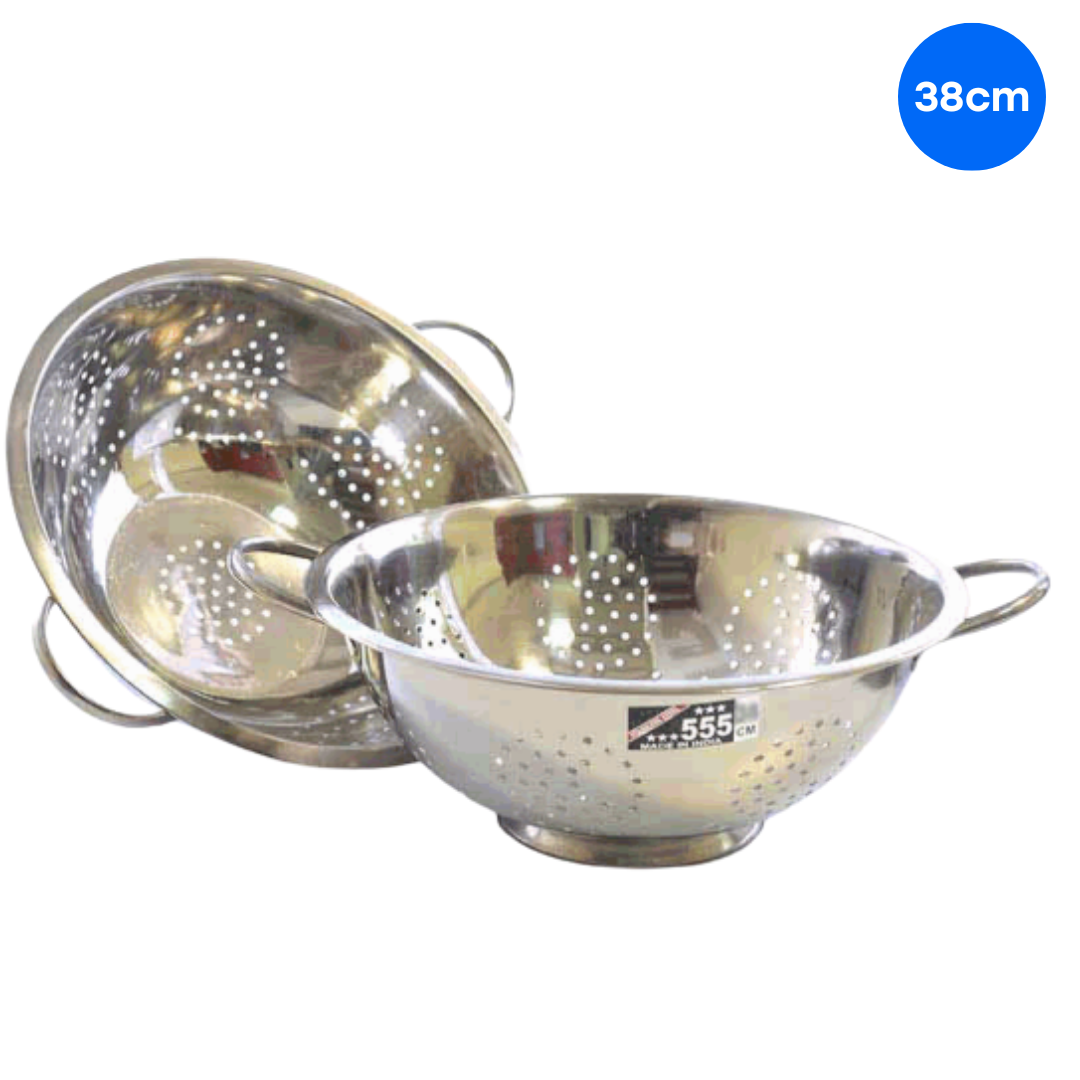 Colador con Agarradero de Acero Inoxidable 38cm 555 MI-4038