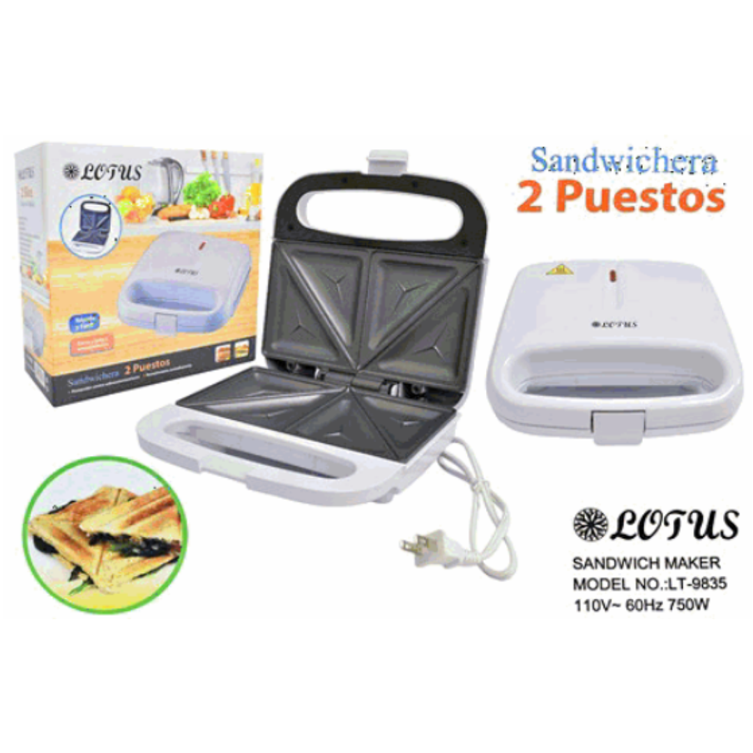 Sandwichera Eléctrica Blanco Lotus LT-9835