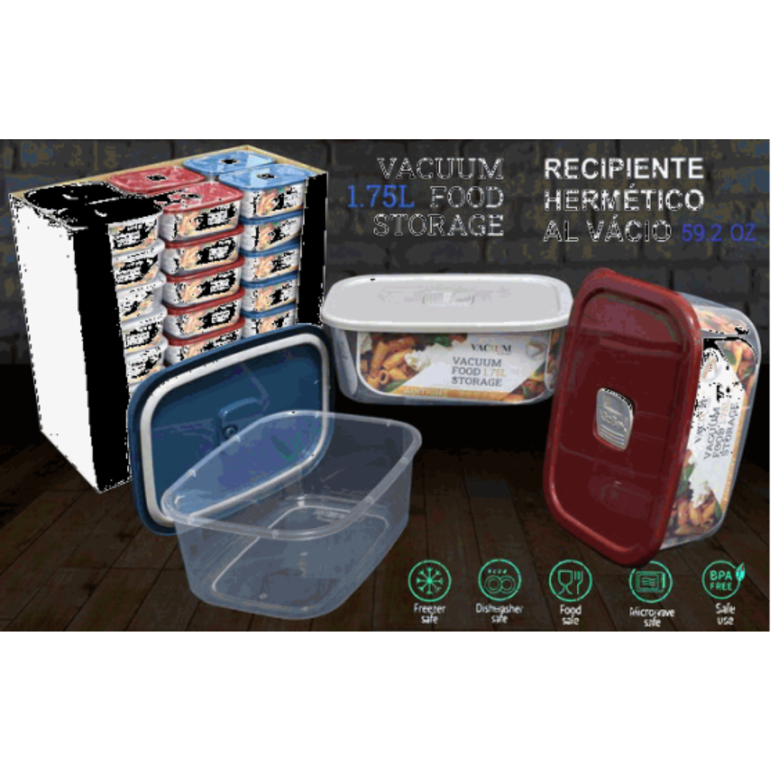 Envase con Tapa Plástico 1.75L BG-TLT-058