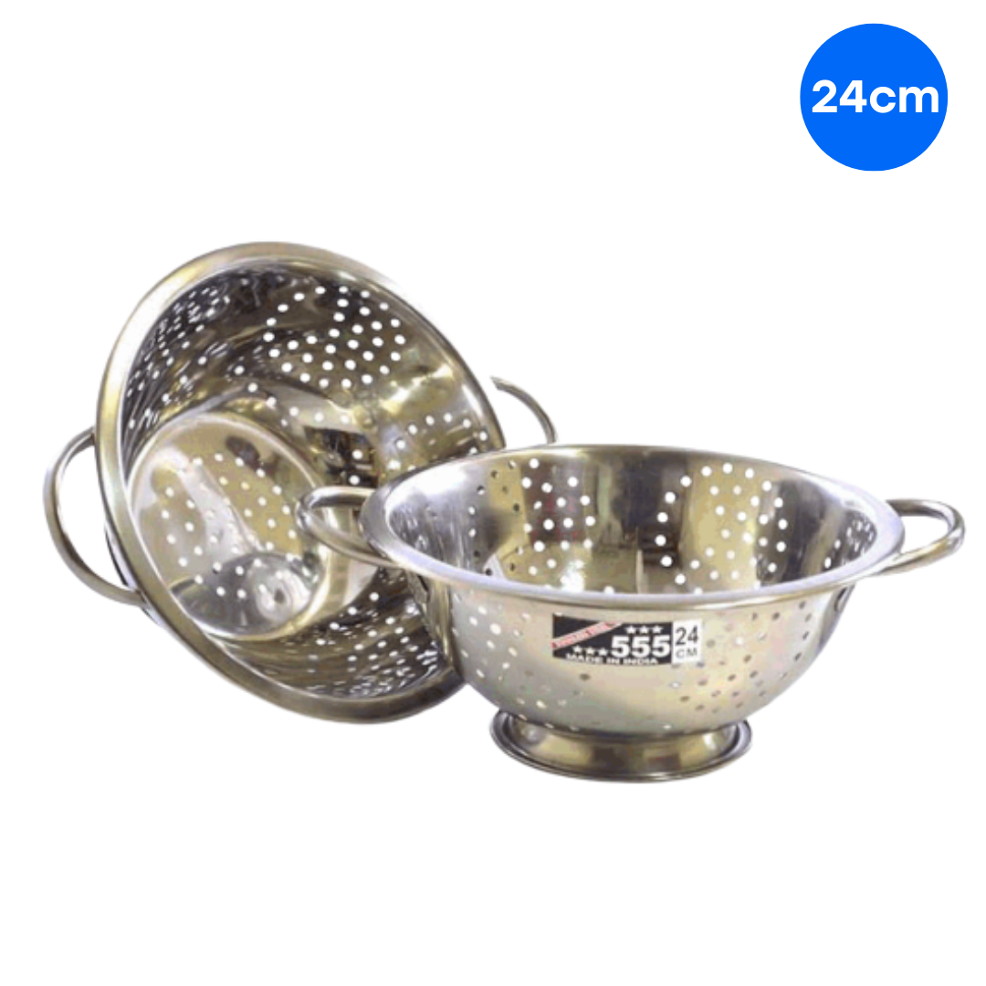 Colador con Agarradero de Acero Inoxidable 24cm 555 MI-4058
