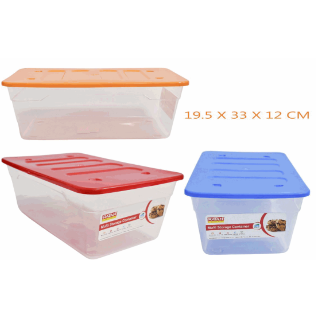 Caja con Tapa Plástico Ratan 13281 Organizador Plástico.