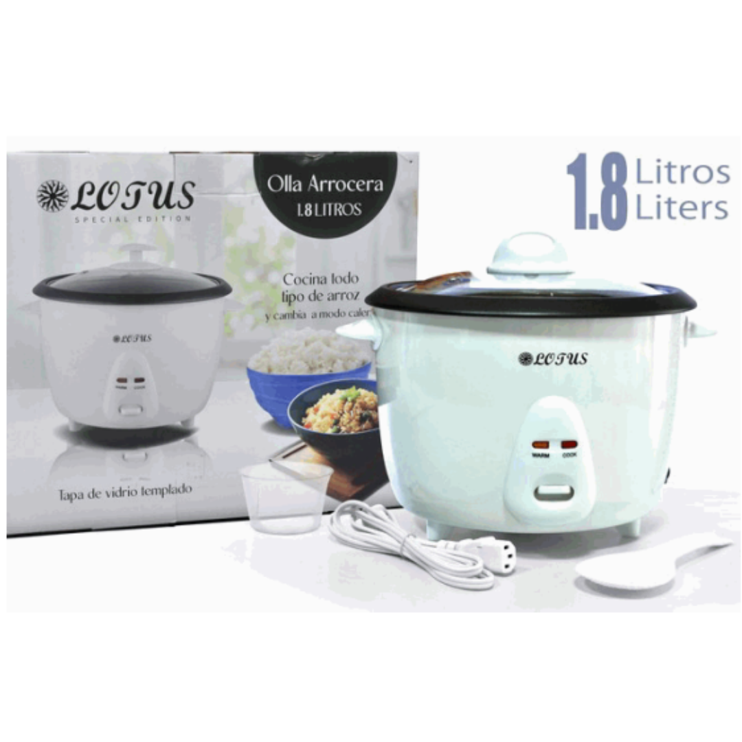 Arrocera Eléctrica 1.8L Blanco Lotus LT-1118