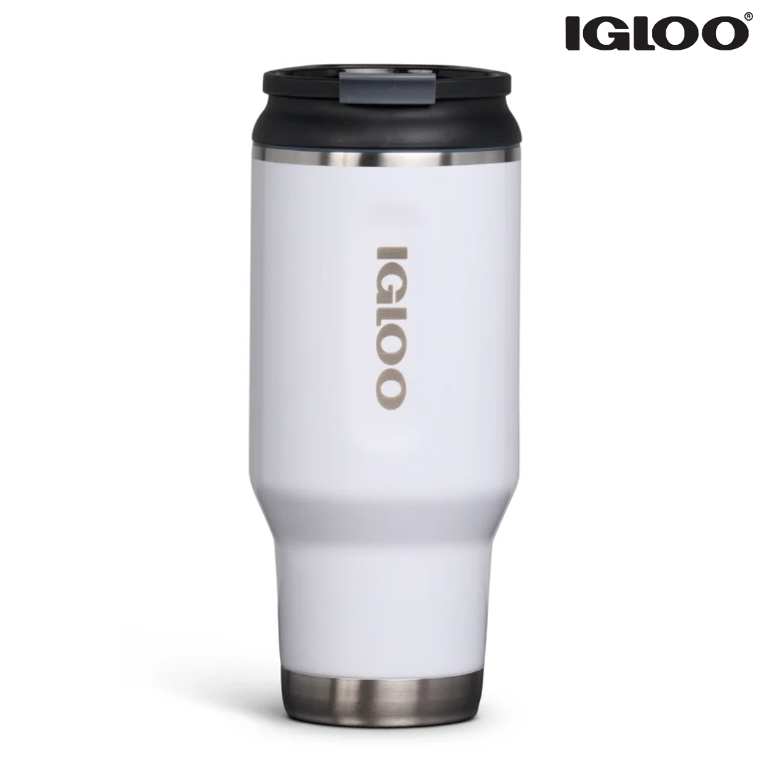 Botella De Agua Térmica 32Oz Igloo. Vaso Térmico Para Cafe De Acero Inoxidable Color Blanco. 71077