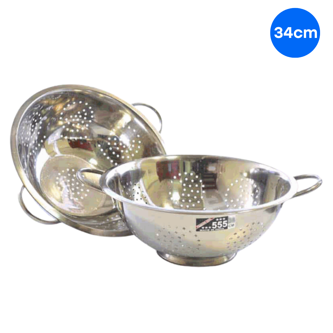 Colador con Agarradero de Acero Inoxidable 34cm 555 MI-4060