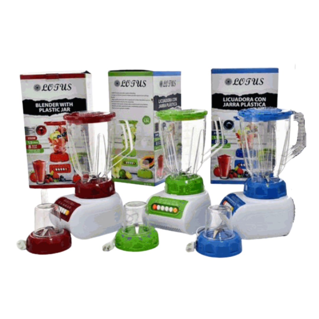 Licuadora con Procesador de Alimentos Jarra Plástica 1.5L 8 Velocidades Lotus LT-999CS