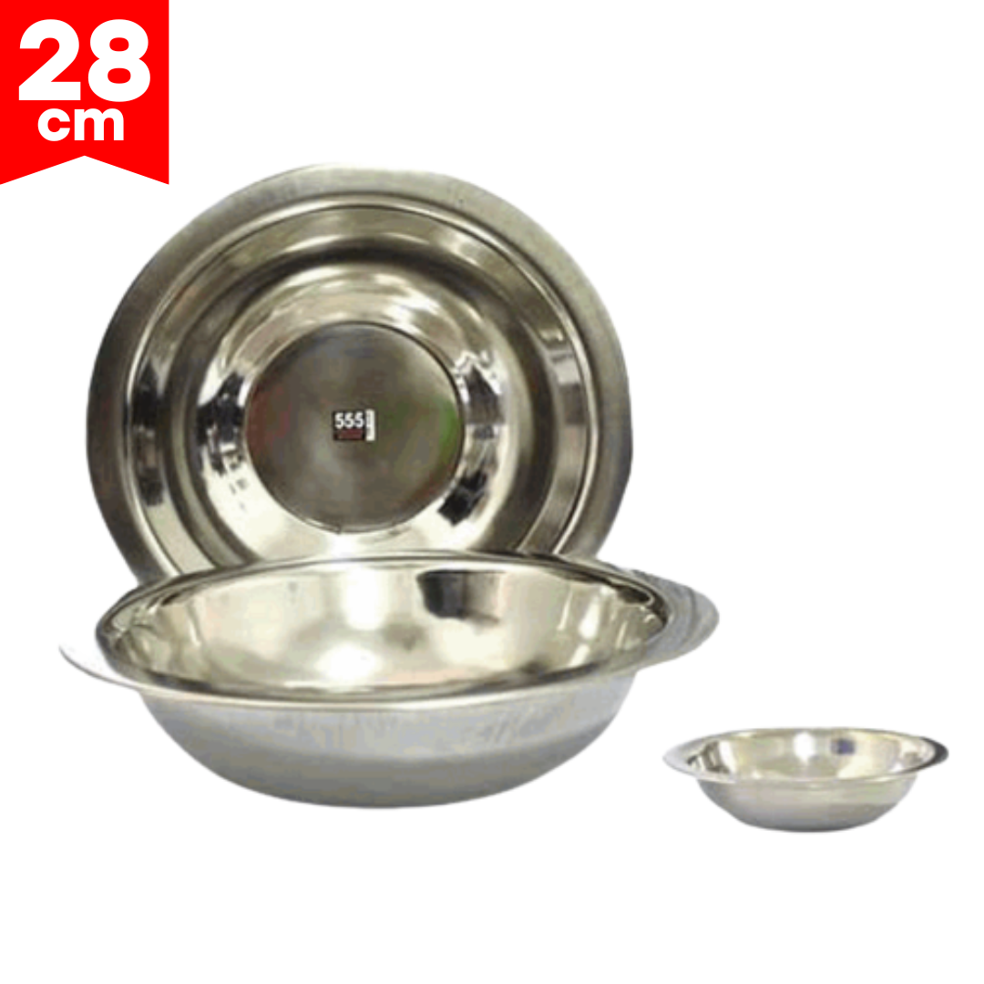 Bowl de Acero Inoxidable 28cm 555 BASIN-28 Plato.