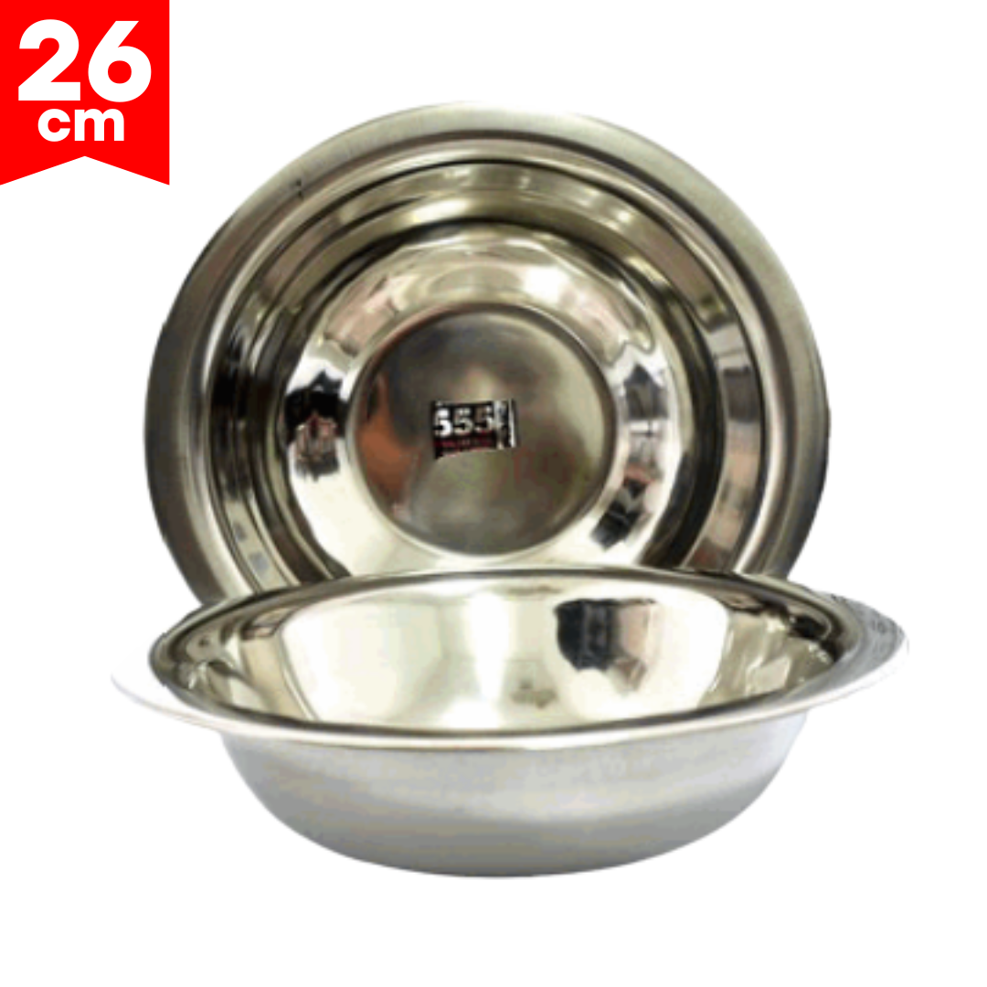 Bowl de Acero Inoxidable 26cm 555 BASIN-26 Plato.