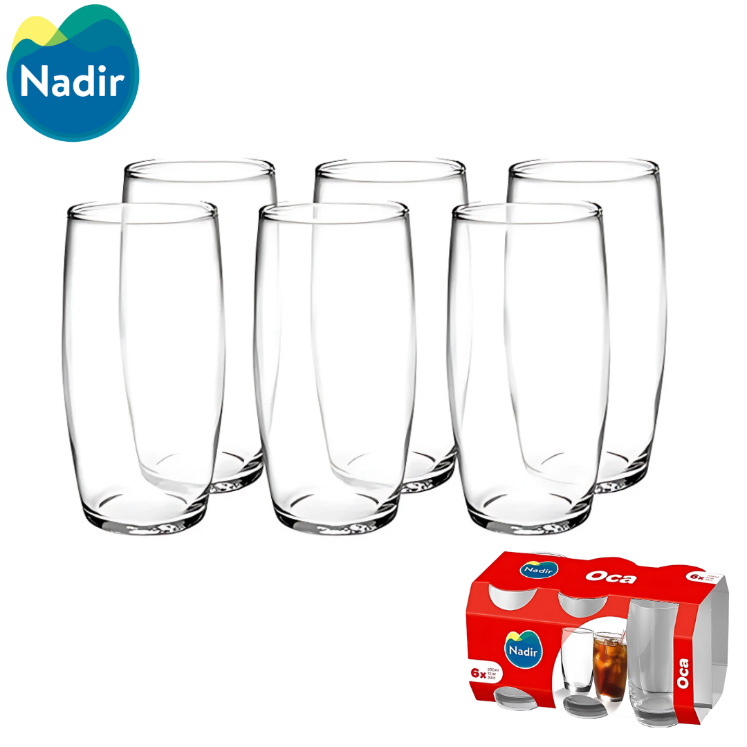 Set 6 Vasos de Vidrio Oca 300ml Nadir 77290201144452