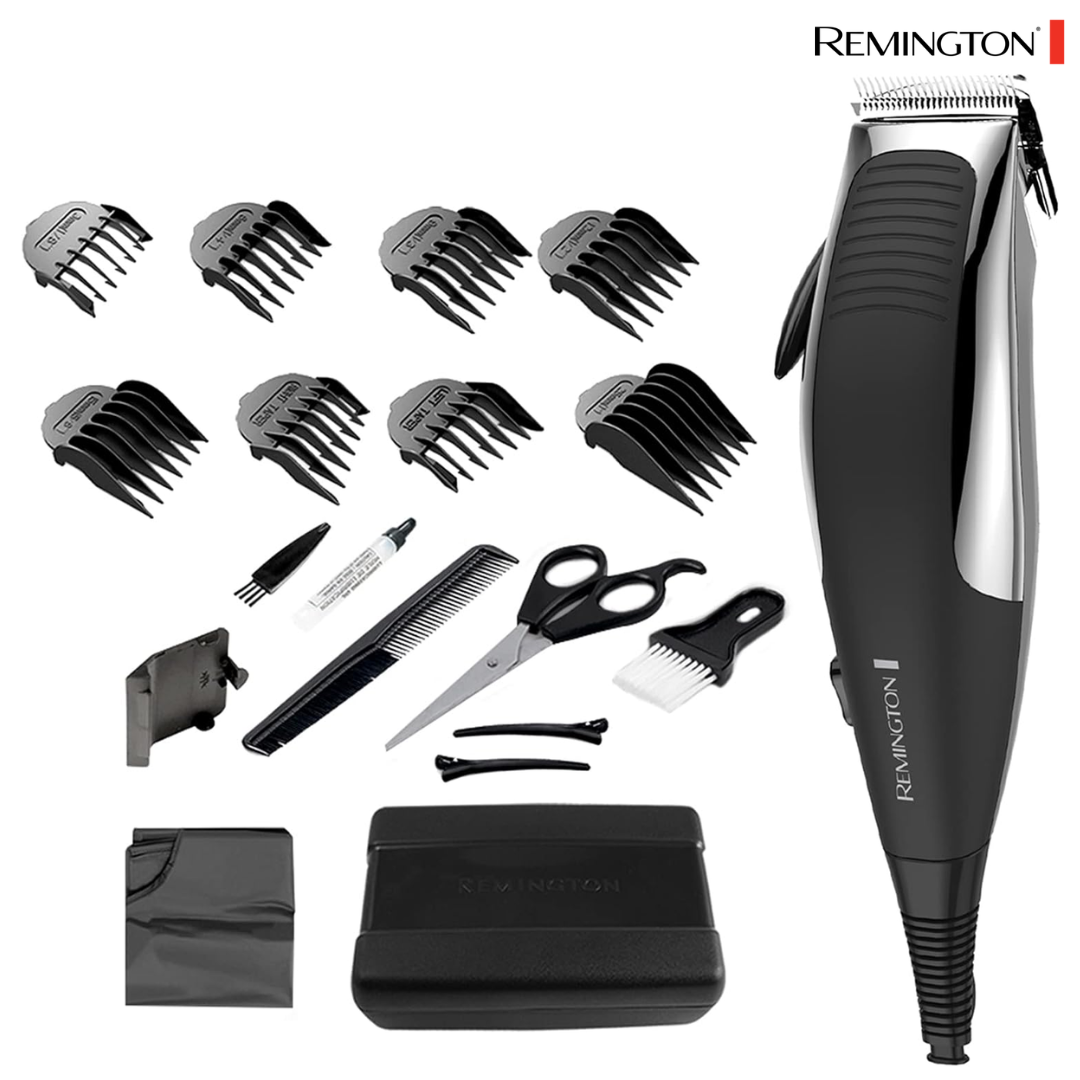 (LLEGANDO 3 DE JULIO) Cortadora de Cabello Remington HC1095A-WMF | Kit Profesional de 19 Piezas con Cuchillas de Acero Quirúrgico