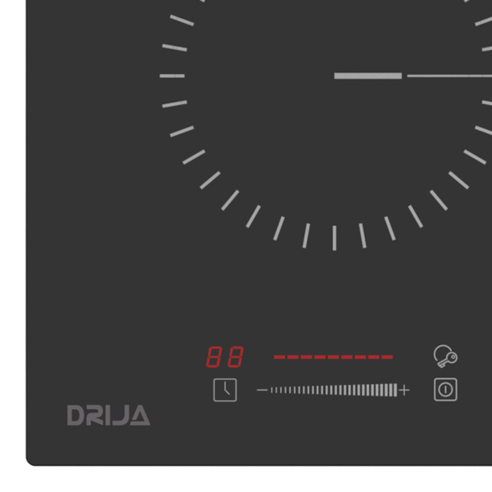 Estufa Empotrable Dual Gas y Eléctrica 4 Quemadores Vitrocerámica Negra Sicilia Touch 60 Drija