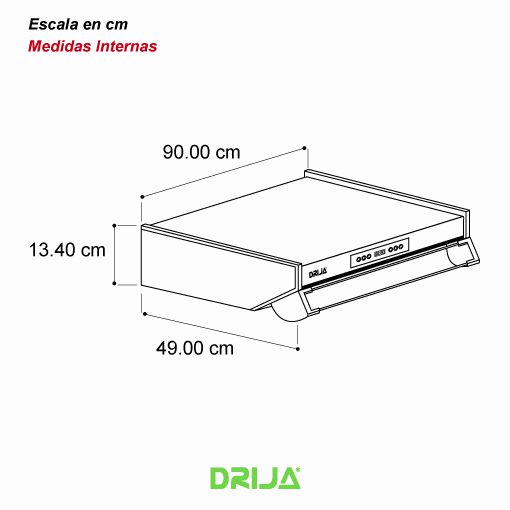 Extractor de Grasa Slim Touch 90 Acero Drija