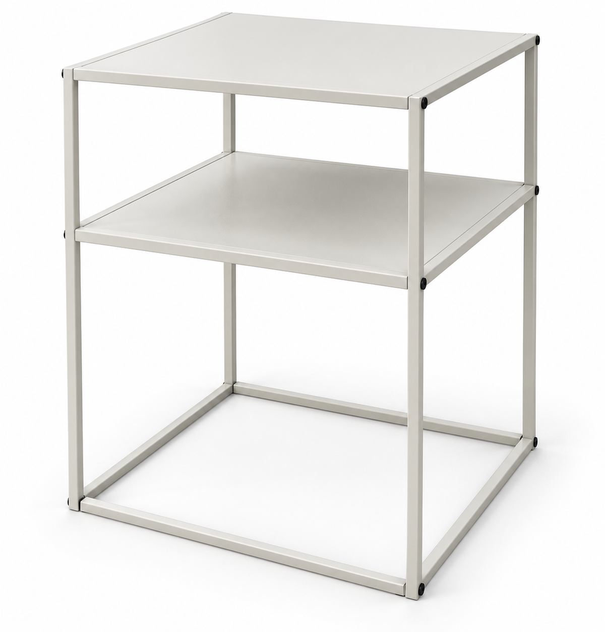 Mesa Auxiliar Lateral de 2 Niveles | Mesa de Centro para Sala o Dormitorio | 37.5 × 37.5 × 50.5 cm | STUDIO-1087