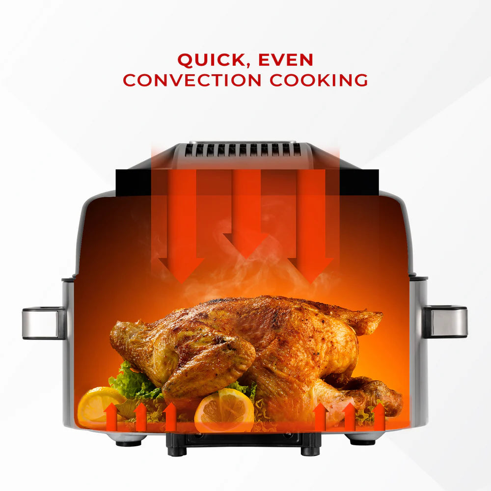 Freidora de Aire Cuckoo CAFG-A0601S 6 Qt | Air Grill Multifuncional de Acero Inoxidable