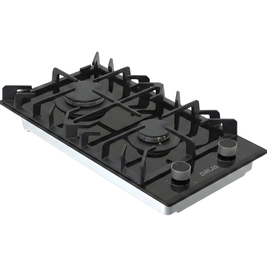 Estufa Empotrable a Gas Drija TOSCANA 30 PRO-B 29.4 cm 2 Quemadores Vidrio Templado Negro