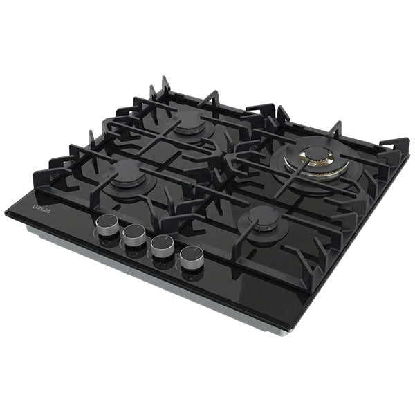 Estufa Empotrable 24" 4 Quemadores Vidrio Templado Toscana 60 PRO-B Drija