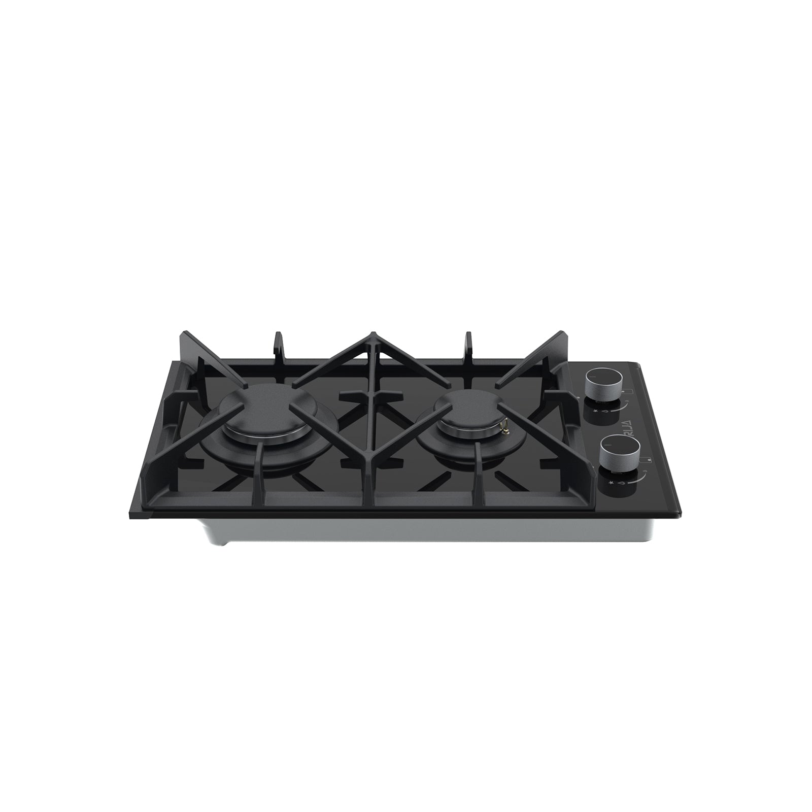 Estufa Empotrable a Gas de 2 Quemadores Vitrocerámica Negra Toscana 30 Drija