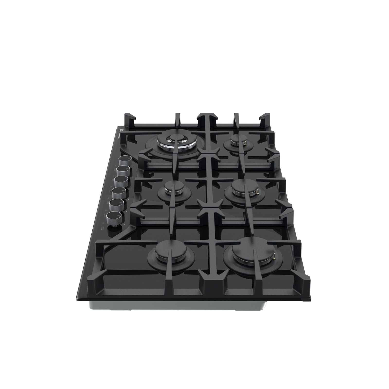 Estufa Empotrable 6 Quemadores 36" Vidrio Templado Negro Toscana 91 Drija
