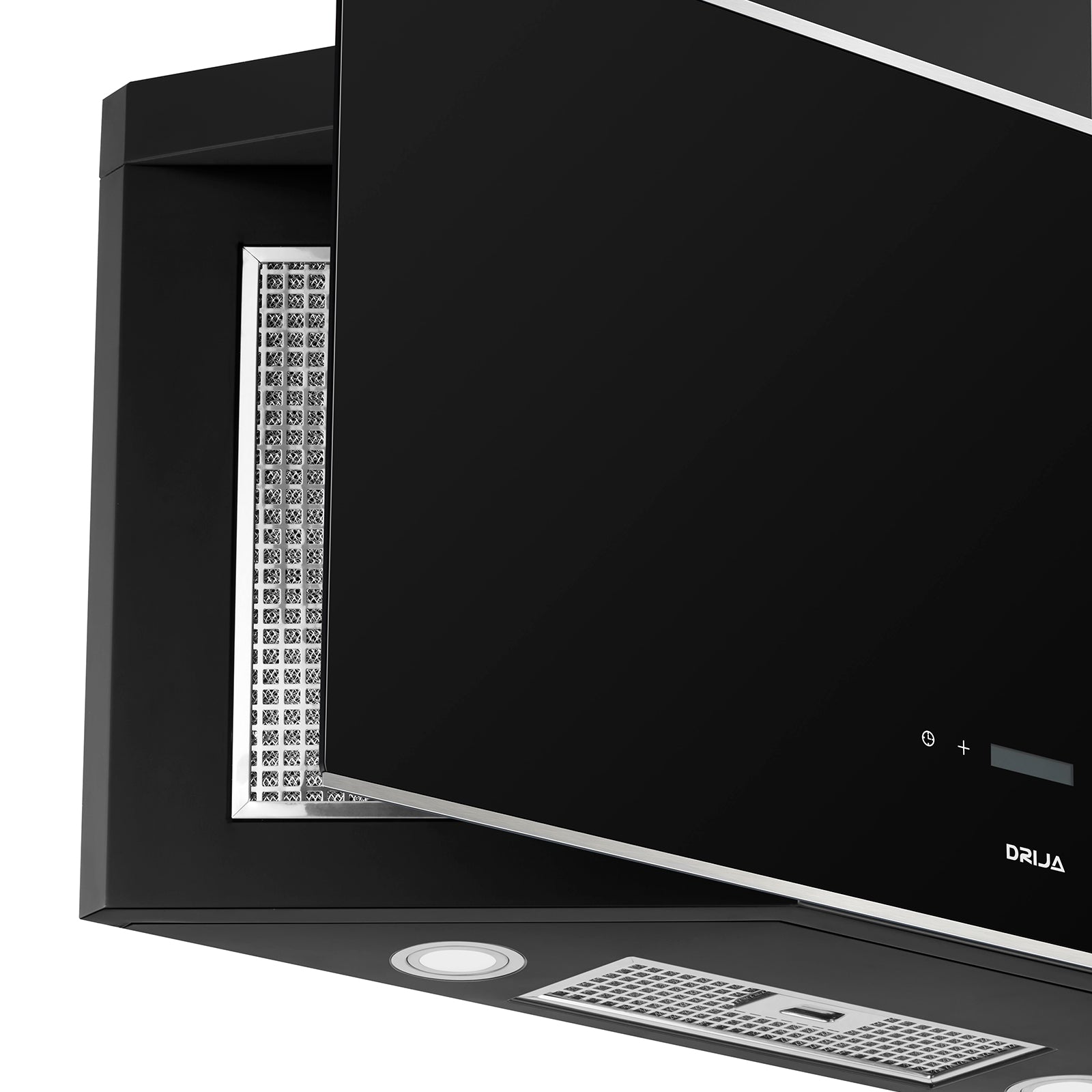 Extactor de Grasa de Vidrio Templado Negro Trapezio 90 Black Drija