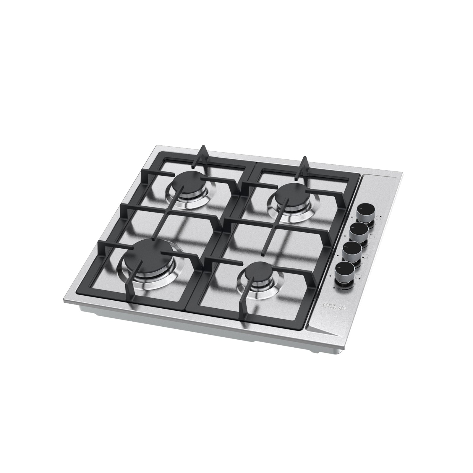 Estufa Empotrable a Gas de 4 Quemadores Acero Inoxidable Turin 60 Drija