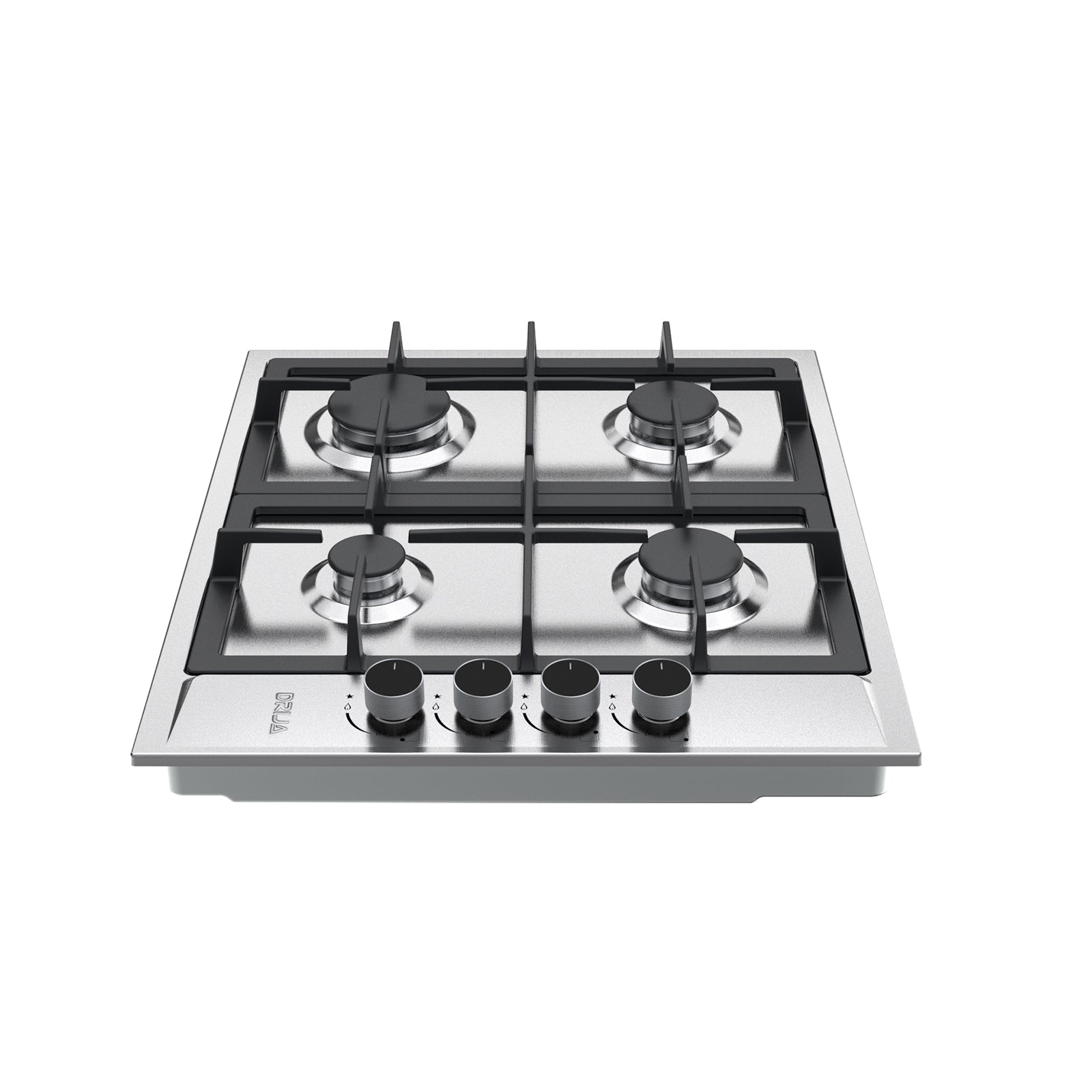 Estufa Empotrable a Gas de 4 Quemadores Acero Inoxidable Turin 60 Drija