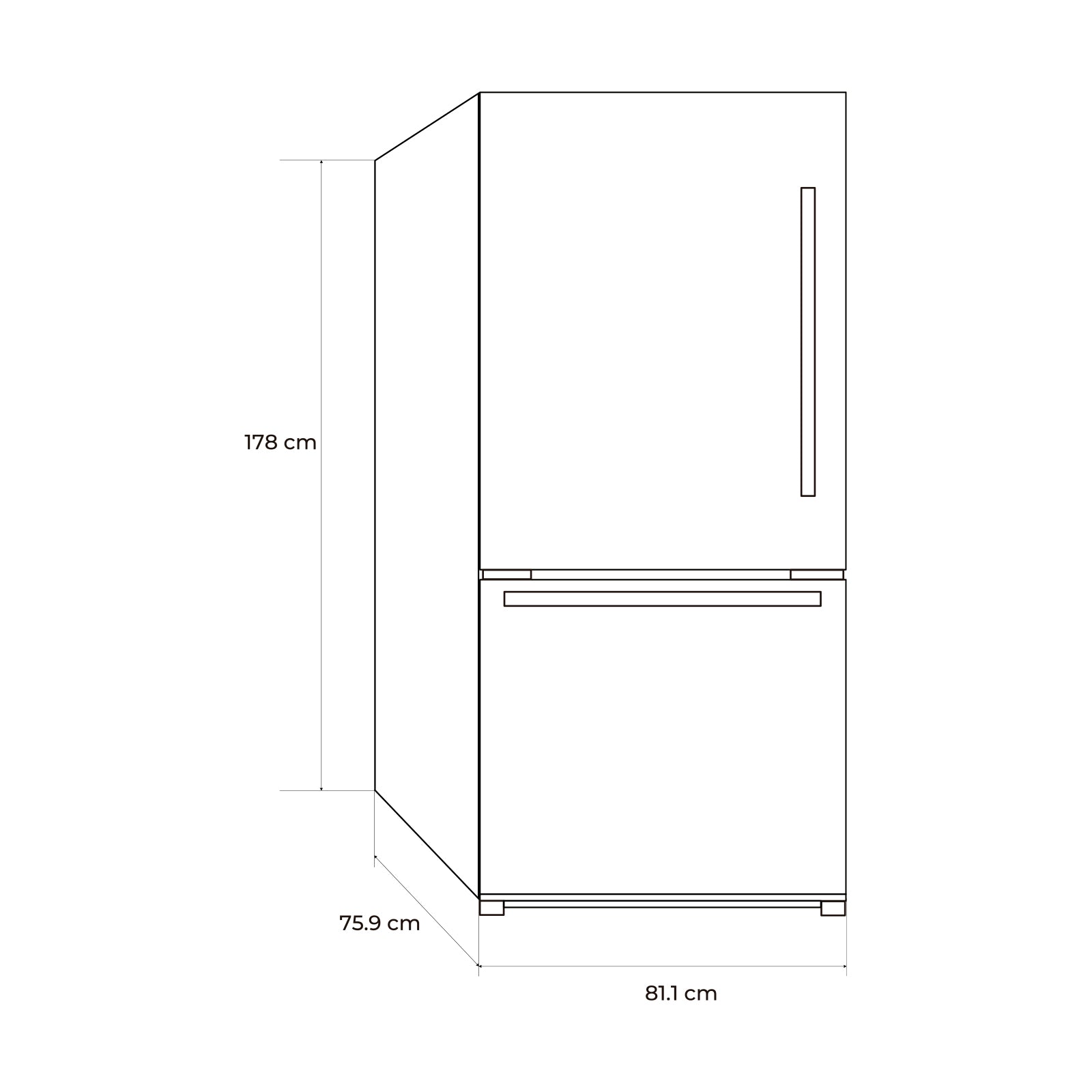 (POR PEDIDO) Refrigerador Puerta Izquierda 18p3/509L Acero Inoxidable Estilo Francés Inverter Drija TWIN-36D4PIFH (No se vende por separado)