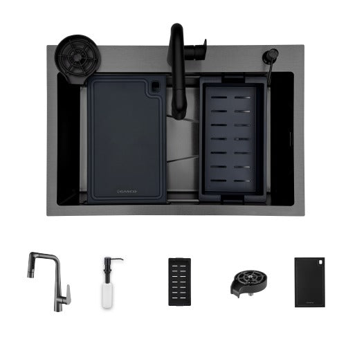 Kit Fregador + Grifo de Acero Inoxidable 304 Oceania 33 Gasco