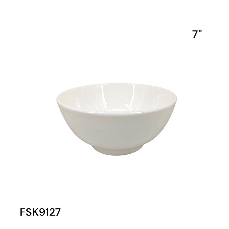 Bowl Redondo de Porcelana Blanco 7" FSK9127 Cerámica.