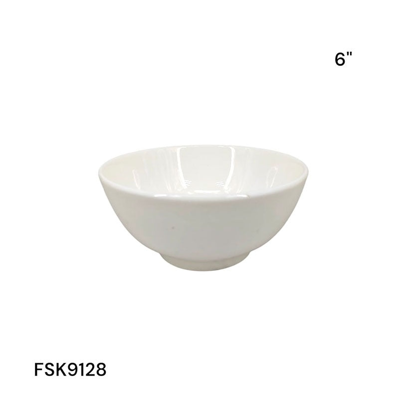 Bowl Redondo de Porcelana Blanco 6" FSK9128 Cerámica.
