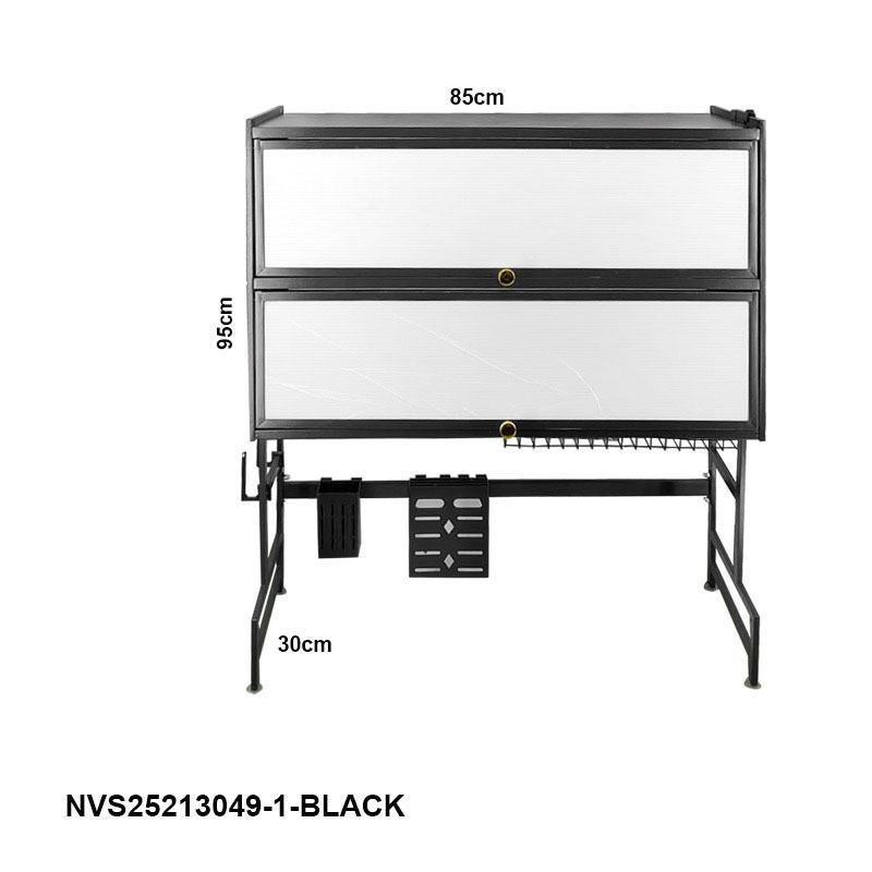 Escurridor de Platos Metal Negro 2 Gaveteros NVS25213049-1-BLACK