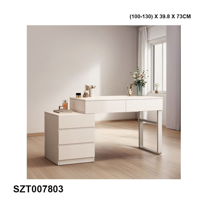 Tocador Blanco 5 Gaveteros No Incluye Espejo 73x130x40cm SZT007803