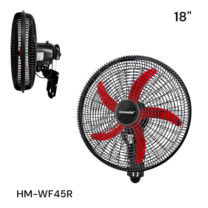 Abanico de Pared 5 Aspa 18" 4 Colores Disponibles