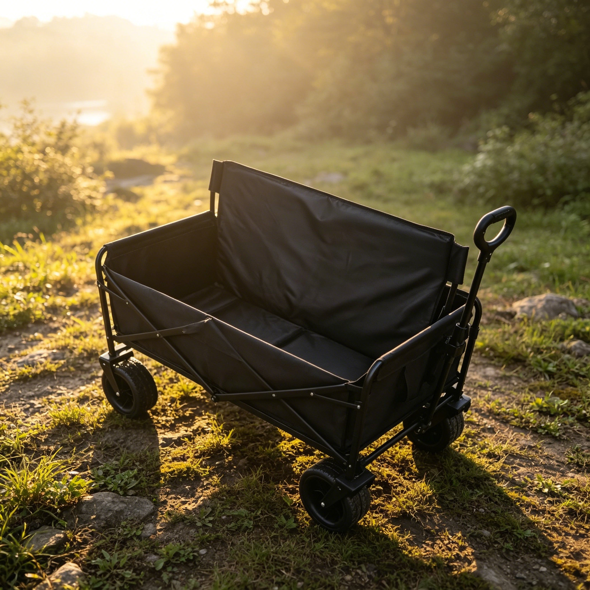 Carrito Negro Multiuso Plegable Extra Grande 90x50x70cm NVL51222067