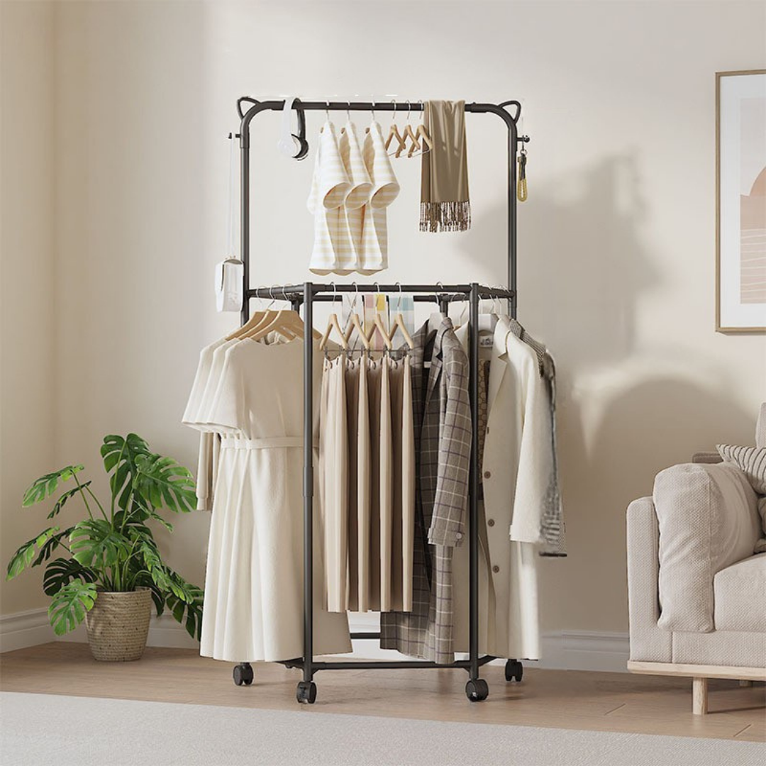 Perchero Tendedero de Ropa Multifuncional Moderno 67x47x168cm FSK10948