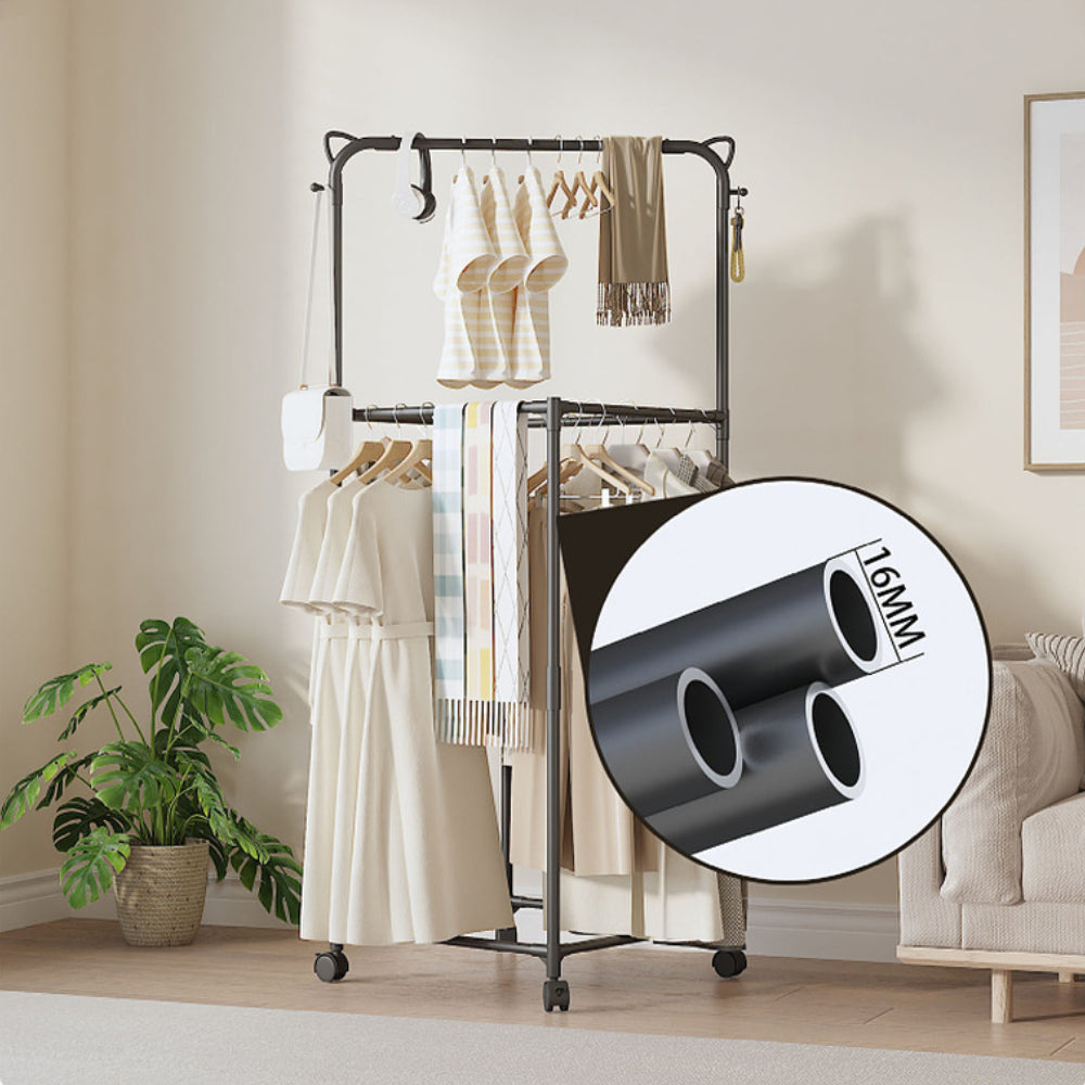 Perchero Tendedero de Ropa Multifuncional Moderno 67x47x168cm FSK10948