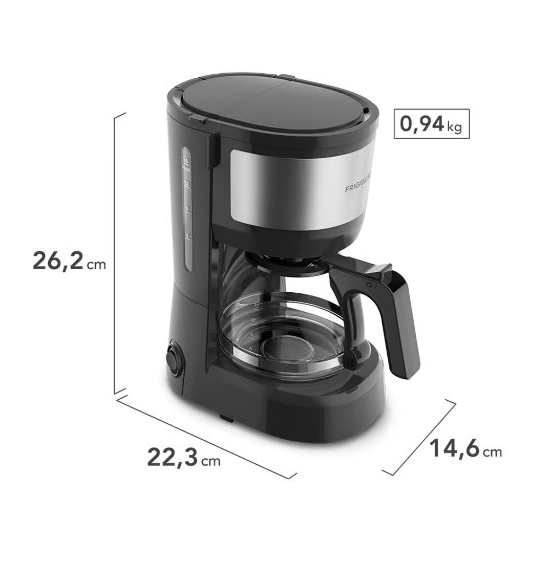 Cafetera Eléctrica Frigidaire 600ml con Jarra de Vidrio 15 Tazas – FCM10