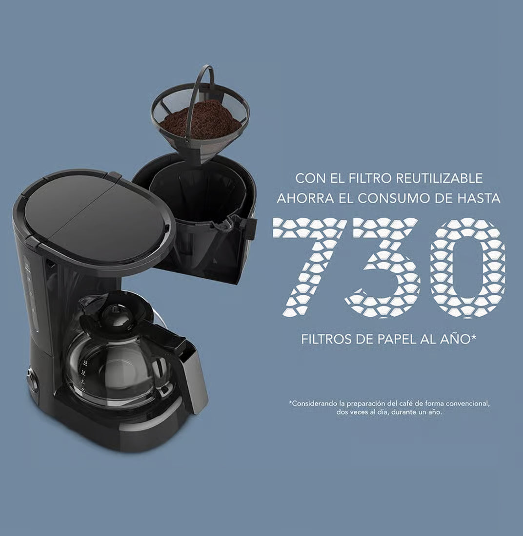 Cafetera Eléctrica Frigidaire 600ml con Jarra de Vidrio 15 Tazas – FCM10