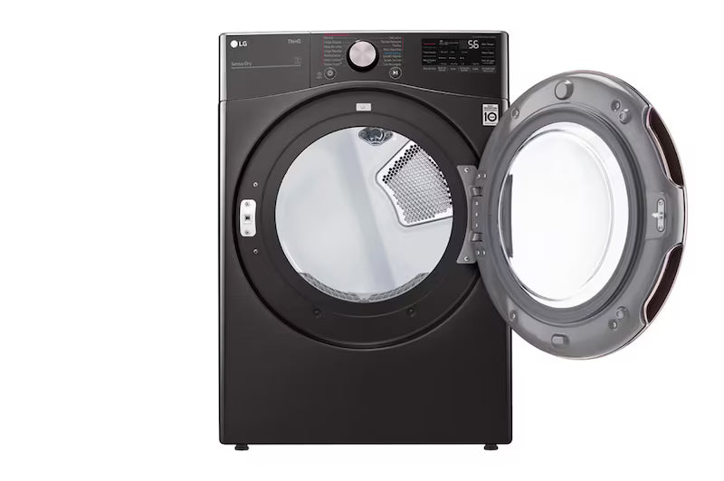 Secadora a Gas Carga Frontal 22kg con TurboSteam & SmartThinQ(Wi-Fi) Acero Negro LG DF22BV2BR