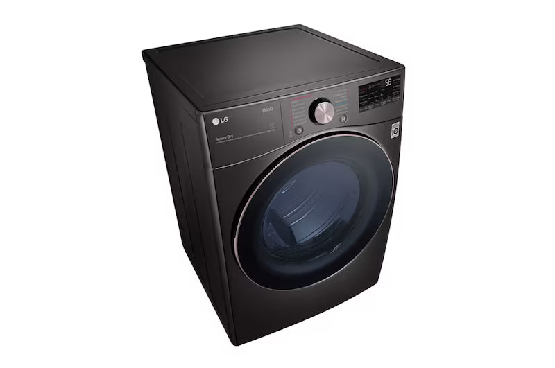 Secadora a Gas Carga Frontal 22kg con TurboSteam & SmartThinQ(Wi-Fi) Acero Negro LG DF22BV2BR