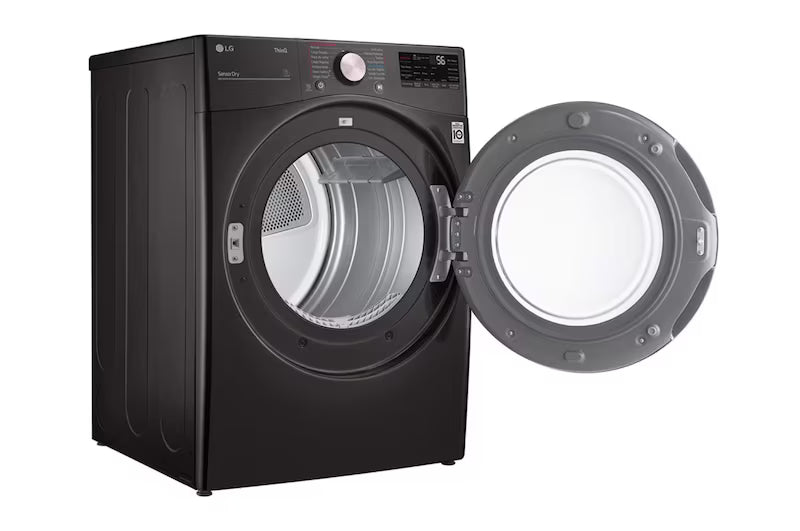 Secadora a Gas Carga Frontal 22kg con TurboSteam & SmartThinQ(Wi-Fi) Acero Negro LG DF22BV2BR