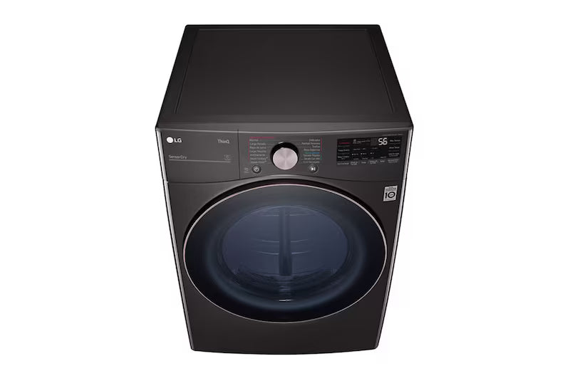 Secadora a Gas Carga Frontal 22kg con TurboSteam & SmartThinQ(Wi-Fi) Acero Negro LG DF22BV2BR