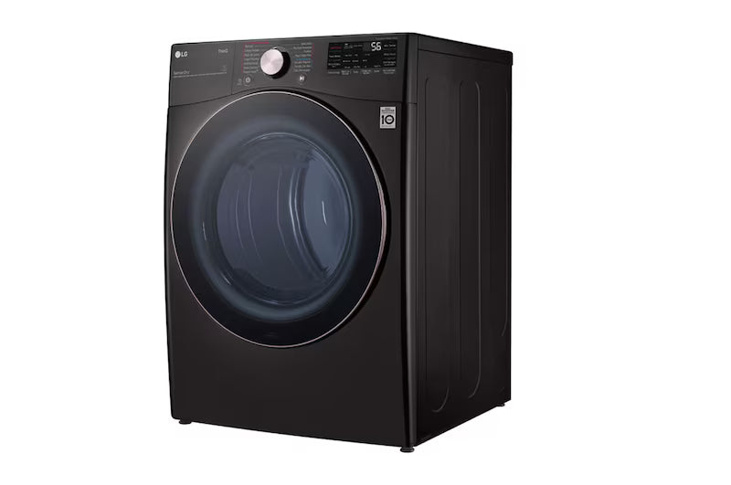 Secadora a Gas Carga Frontal 22kg con TurboSteam & SmartThinQ(Wi-Fi) Acero Negro LG DF22BV2BR