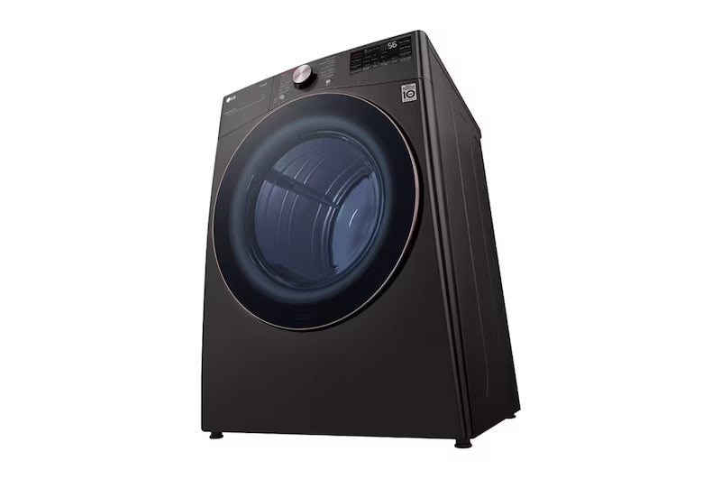 Secadora a Gas Carga Frontal 22kg con TurboSteam & SmartThinQ(Wi-Fi) Acero Negro LG DF22BV2BR